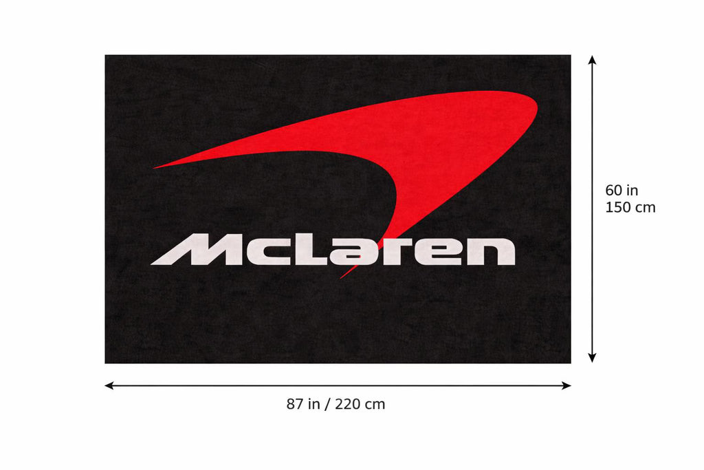 McLaren Garage Floor Mat - 5x7 ft (60x87") Non-Slip Area Rug / Wall Decor