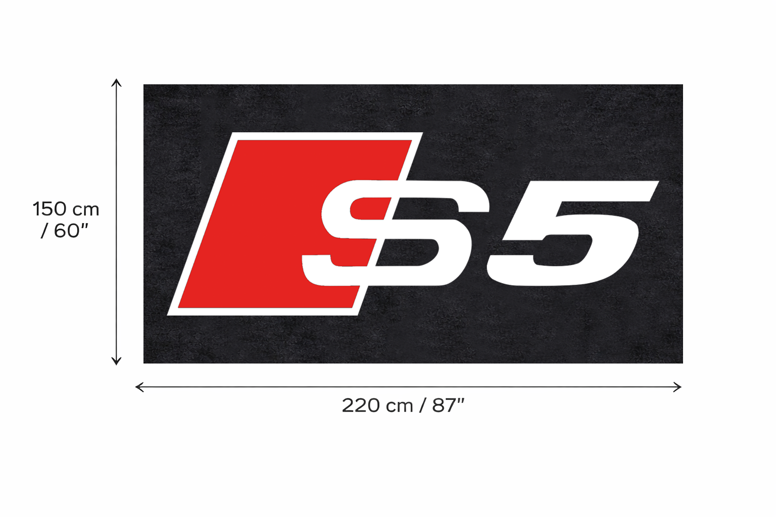 Audi S5 Garage Floor Mat - 5x7 ft (60x87") Non-Slip Area Rug / Wall Decor