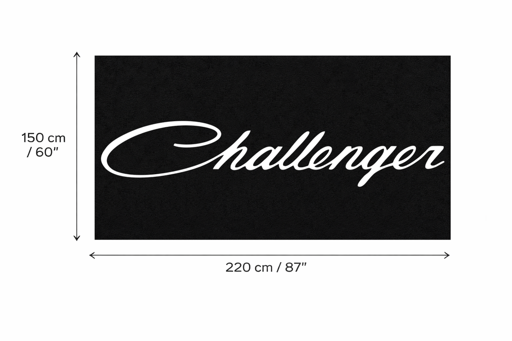 Dodge Challenger Garage Floor Mat - 5x7 ft (60x87") Non-Slip Area Rug / Wall Decor