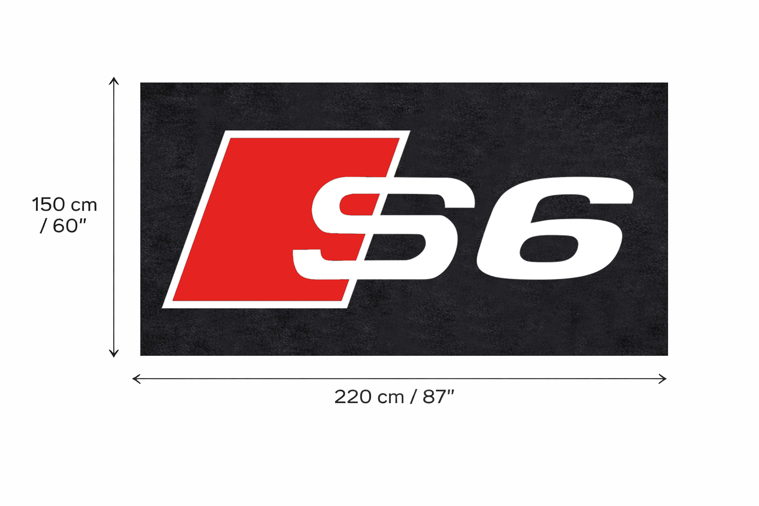 Audi S6 Garage Floor Mat - 5x7 ft (60x87") Non-Slip Area Rug / Wall Decor
