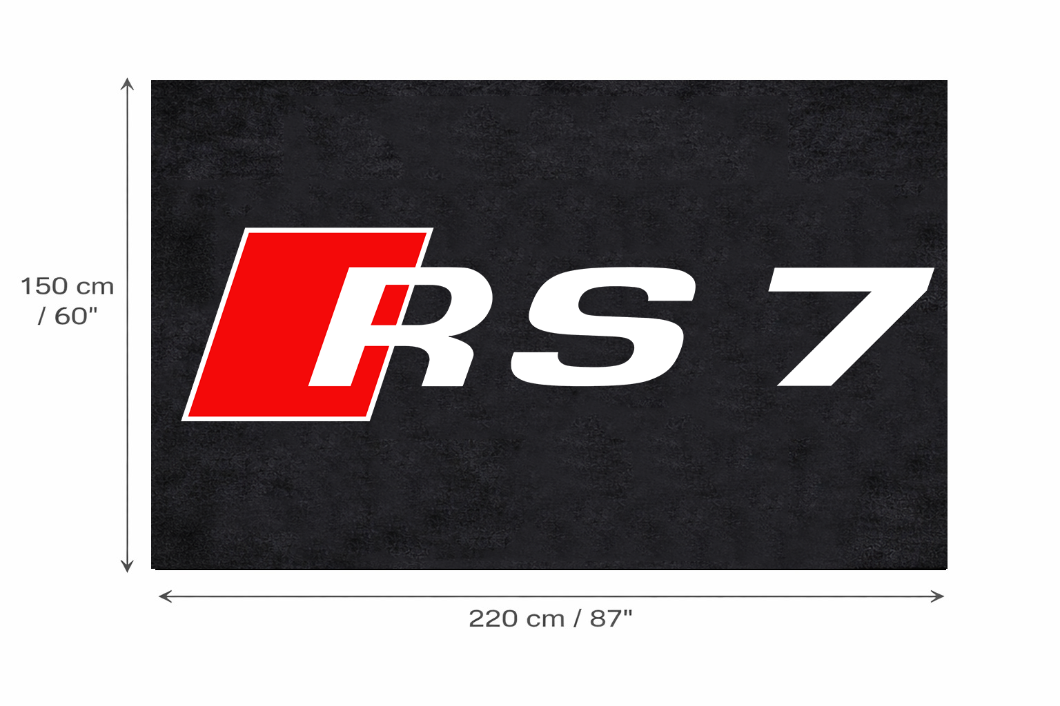 Audi RS7 Garage Floor Mat - 5x7 ft (60x87") Non-Slip Area Rug / Wall Decor