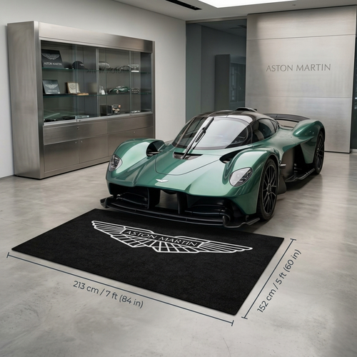 Aston Martin Garage Floor Mat - 5x7 ft (60x87") Non-Slip Area Rug / Wall Decor
