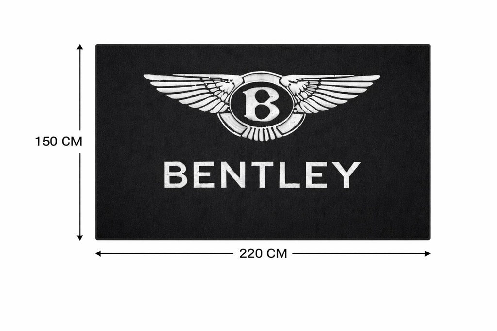 Bentley Garage Floor Mat - 5x7 ft (60x87") Non-Slip Luxury Area Rug / Wall Decor