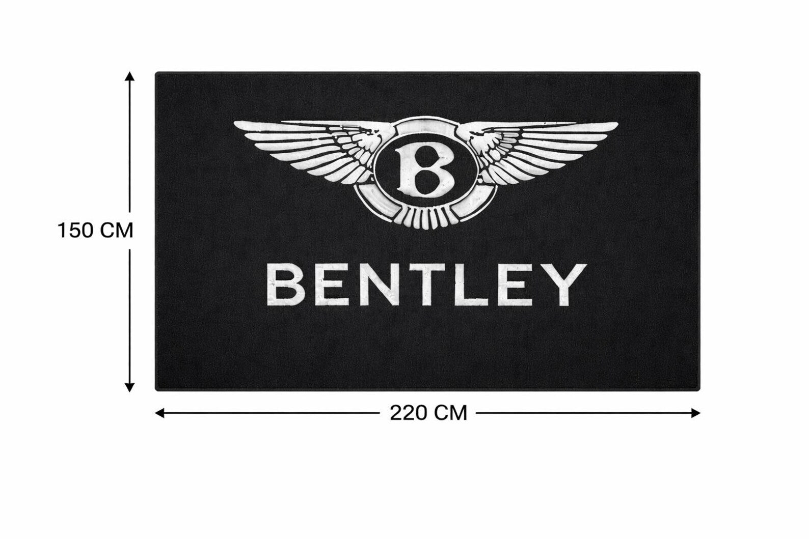 Bentley Garage Floor Mat - 5x7 ft (60x87") Non-Slip Luxury Area Rug / Wall Decor