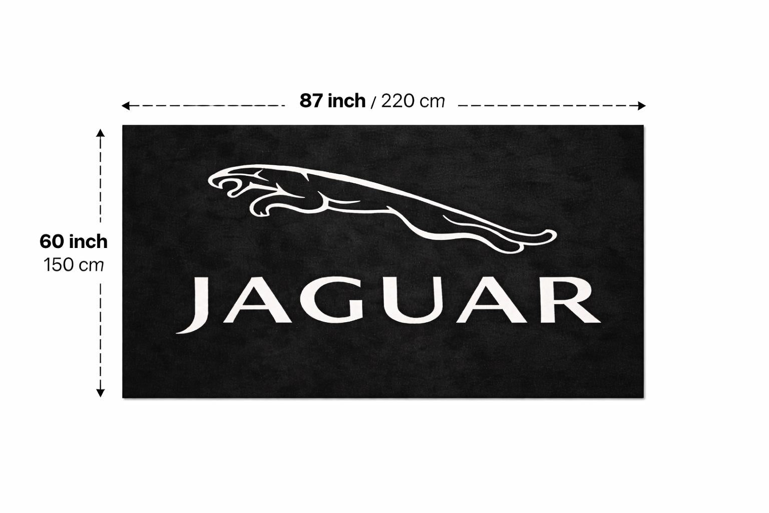 Jaguar Garage Floor Mat - 5x7 ft (60x87") Non-Slip Area Rug / Wall Decor
