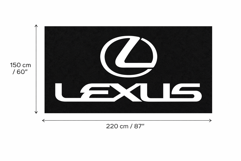 Lexus Garage Floor Mat - 5x7 ft (60x87") Non-Slip Area Rug / Wall Decor