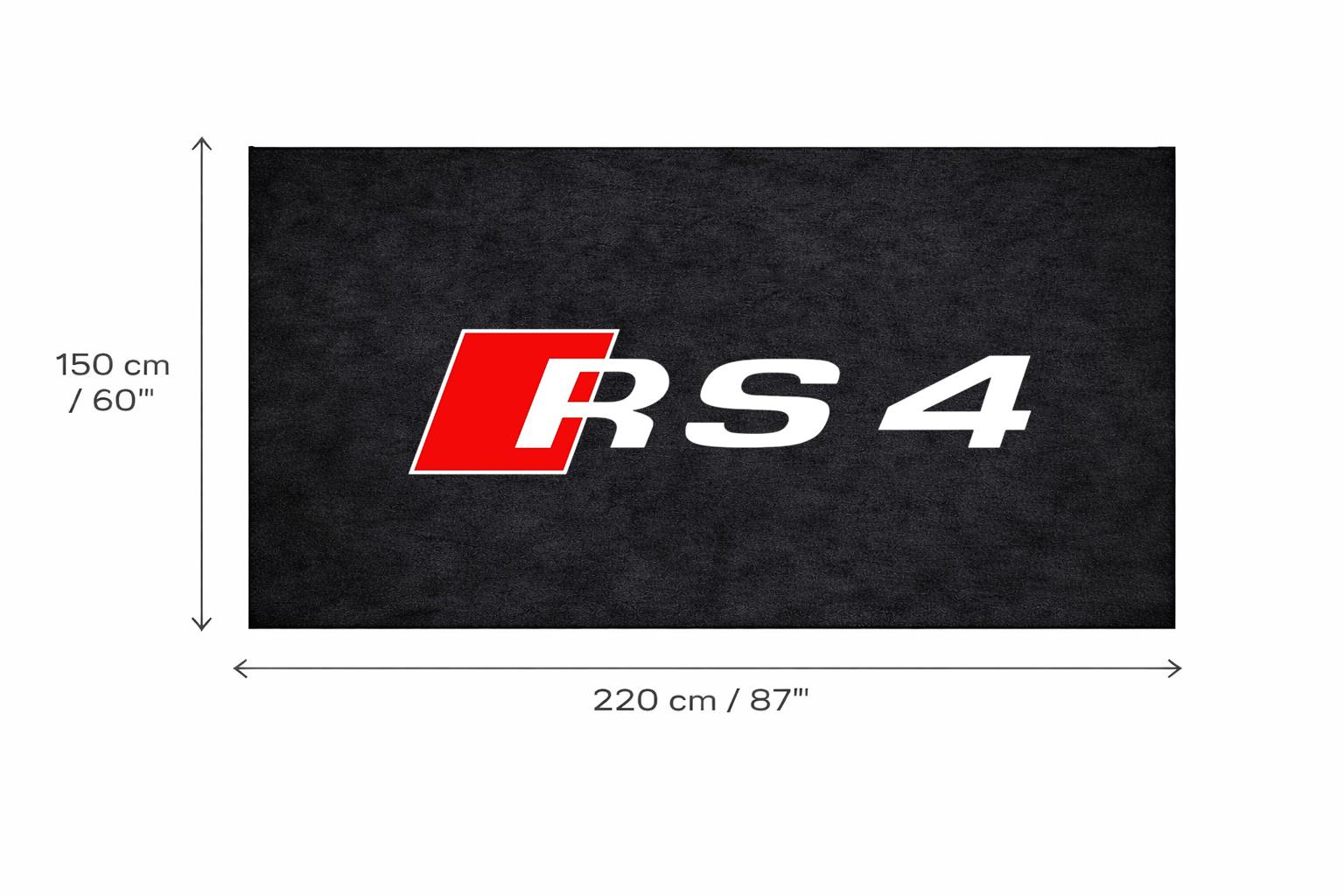 Audi RS4 Garage Floor Mat - 5x7 ft (60x87") Non-Slip Area Rug / Wall Decor