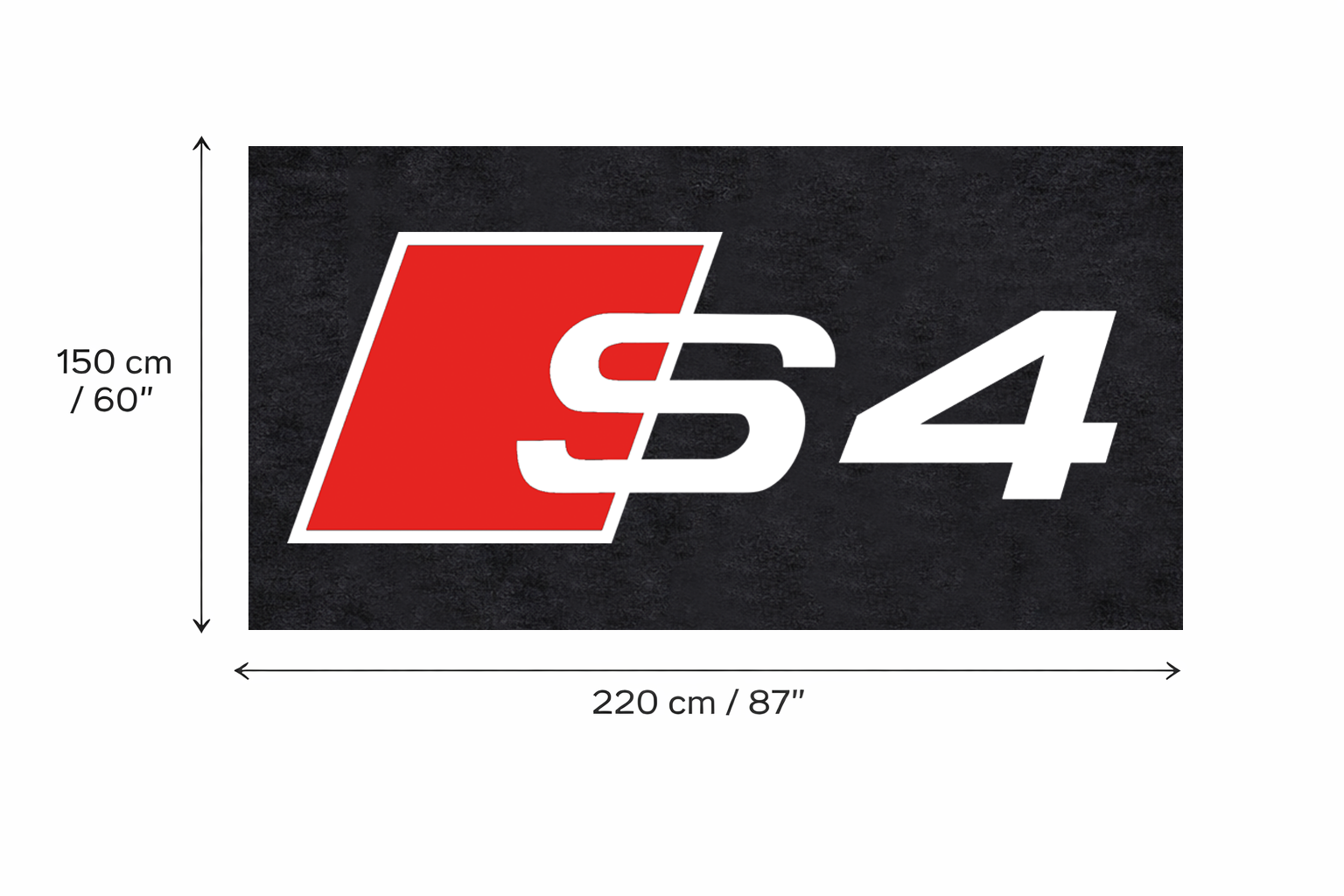 Audi S4 Garage Floor Mat - 5x7 ft (60x87") Non-Slip Area Rug / Wall Decor